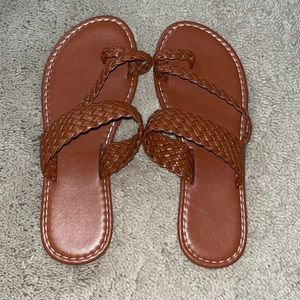 Brown Braided design Sandals